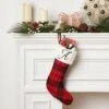20" Plaid Monogram Christmas Holiday Stocking With Faux Fur Cuff Red/Green/White - Wondershop™ -Old World Christmas GUEST 006c9fc4 976c 494d 8f66 7a3c776e518b