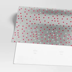 30” 25 Sq Ft Christmas Roll Wrap Red Gray Silver Dot - Wondershop™ -Old World Christmas GUEST 024159f5 ce59 4cb8 b0d2 574fac1cc8d3