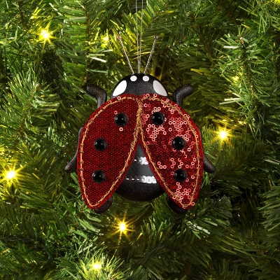 Christmas Fabric Lady Bug Ornament - Wondershop™ 3 Christmas Fabric Lady Bug Ornament - Wondershop™