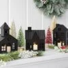 3pc Lit Metal House Decorative Christmas Figurine Set - Wondershop™ Black: Tabletop Indoor Decor, Battery-Powered -Old World Christmas GUEST 0a6099ac d230 4f5d 804a 1d06978f18be