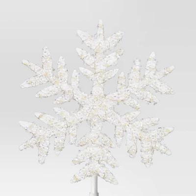 13.5" Pre-lit Snowflake Christmas Warm White LED Lights Tree Topper - Wondershop™ 5 13.5" Pre-lit Snowflake Christmas Warm White LED Lights Tree Topper - Wondershop™ - Image 3
