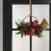 13" Metal Horn With Greenery And Plaid Bow Artificial Christmas Wreath Green/Red - Wondershop™ -Old World Christmas GUEST 11e50f4c 40f5 495e b43a 815d499adea4