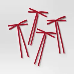 4ct Faux Velvet Fabric Christmas Decorative Bow - Wondershop™ -Old World Christmas GUEST 120bbc88 c943 4817 bb89 1ee597fa20fe