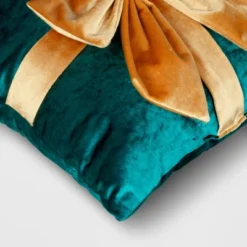 16"x6" Christmas Green Velvet Square Pillow With Teal Bow - Wondershop™ 7 16"x6" Christmas Green Velvet Square Pillow With Teal Bow - Wondershop™ -Old World Christmas GUEST 12cd500e 851a 448c b5f6 f47520195518