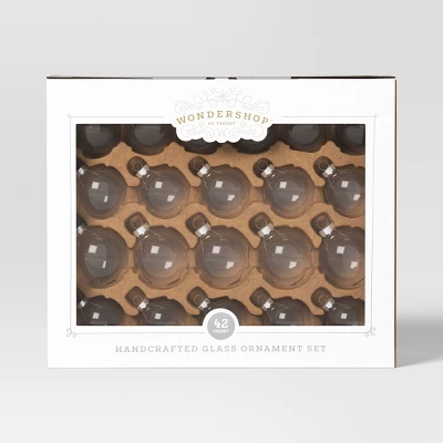 42pc Round Glass Christmas Tree Ornament Set - Wondershop™ 4 42pc Round Glass Christmas Tree Ornament Set - Wondershop™ - Image 2