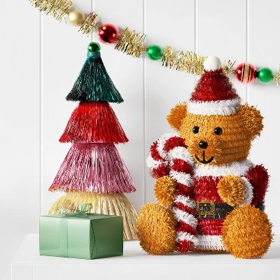 Christmas Tinsel Teddy Bear - Wondershop™ 3 Christmas Tinsel Teddy Bear - Wondershop™