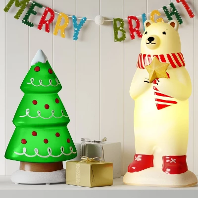 Christmas Lit Blow Mold Polar Bear Decor - Wondershop™ 3 Christmas Lit Blow Mold Polar Bear Decor - Wondershop™