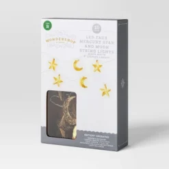 10ct LED Battery Operated Mercury Star And Moon Christmas Indoor/Outdoor Novelty String Lights Warm White With Silver Wire - Wondershop™ 7 10ct LED Battery Operated Mercury Star And Moon Christmas Indoor/Outdoor Novelty String Lights Warm White With Silver Wire - Wondershop™ -Old World Christmas GUEST 1d04b2e6 cbf7 40a2 a15e 524c43829ce2
