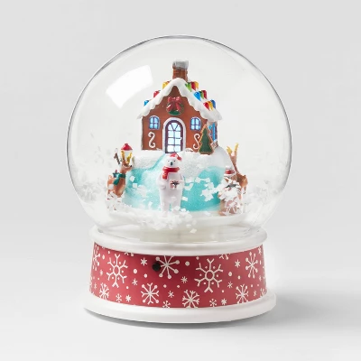 9.8" Animated Gingerbread House Snow Globe Christmas Decorative Prop - Wondershop™ 4 9.8" Animated Gingerbread House Snow Globe Christmas Decorative Prop - Wondershop™ - Image 2