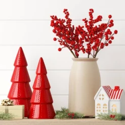 4pc Christmas Pick Set Red Berries - Wondershop™