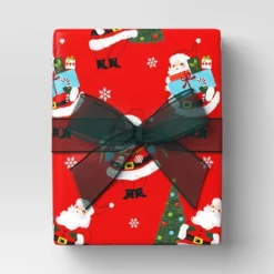 30' Christmas Fabric Ribbon Green Sheer - Wondershop™