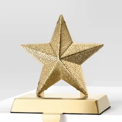 2pk Christmas Lit Metal Perforated Star Stocking Holder Gold - Wondershop™ -Old World Christmas GUEST 29ce616f 008e 4e34 988a 7dcbf68b459e