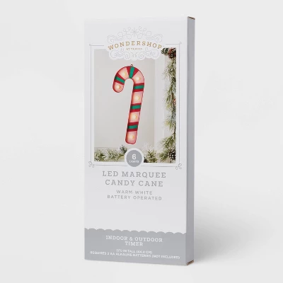 LED Marquee Candy Cane Christmas Novelty Silhouette Light - Wondershop™ 5 LED Marquee Candy Cane Christmas Novelty Silhouette Light - Wondershop™ - Image 3