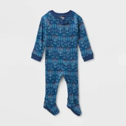 Baby Hanukkah Ribbed Holiday Matching Family Footed Pajama - Wondershop™ Blue -Old World Christmas GUEST 3751a941 9c03 4133 b460 8d13c978aecd