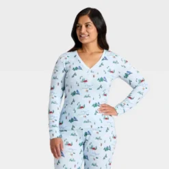 Women's "Tis The Ski-son!" Cozy Knit Long Sleeve Henley Holiday Matching Family Pajama Shirt - Wondershop™ Blue 10 Women's "Tis The Ski-son!" Cozy Knit Long Sleeve Henley Holiday Matching Family Pajama Shirt - Wondershop™ Blue -Old World Christmas GUEST 38d64182 de23 44eb a3b3 437203f04c68