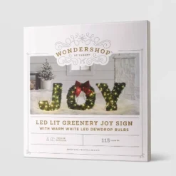 19" Greenery 'Joy' LED Christmas Novelty Sculpture Light With Red Bow - Wondershop™ -Old World Christmas GUEST 3d035c82 c85c 4968 9197 6cdd8cfbdc4e
