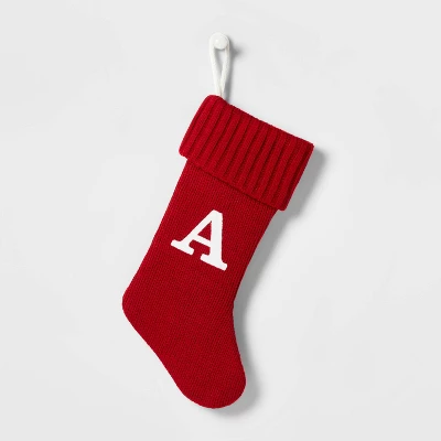 Knit Monogram Christmas Stocking Red - Wondershop™ 5 Knit Monogram Christmas Stocking Red - Wondershop™ - Image 3