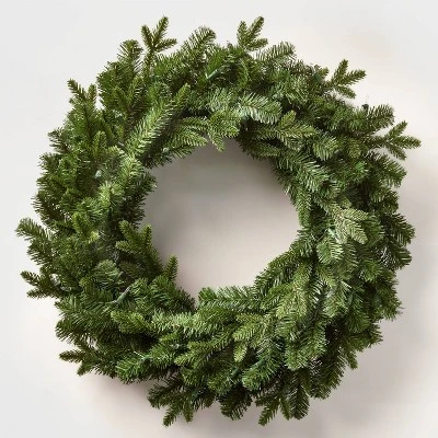 28in Prelit Artificial Christmas Wreath Natural Clear Lights - Wondershop™ 3 28in Prelit Artificial Christmas Wreath Natural Clear Lights - Wondershop™