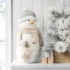 Fabric Snowman Figurine With Stocking - Wondershop™ White -Old World Christmas GUEST 483fb564 a4ca 4c82 ba44 8fd20b41bef2