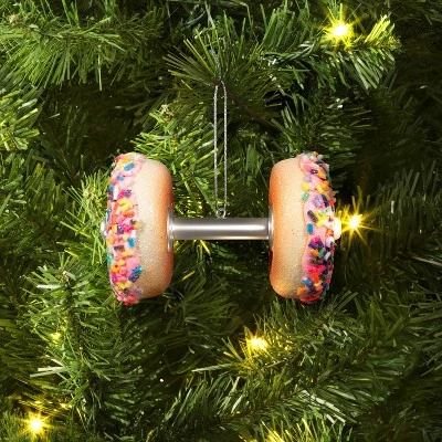 Christmas Resin Donut Dumbbell Ornament - Wondershop™ 3 Christmas Resin Donut Dumbbell Ornament - Wondershop™