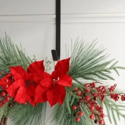 22" Christmas Unlit Asymmetrical Red Poinsettia Wreath - Wondershop™ -Old World Christmas GUEST 4b3fe364 10f4 4735 965f 5e71bf781082