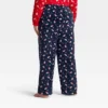 Women's Santa Print Microfleece Holiday Matching Family Pajama Pants - Wondershop™ Navy Blue -Old World Christmas GUEST 4bfffd3a a694 4c37 8c27 658d998fbf3d