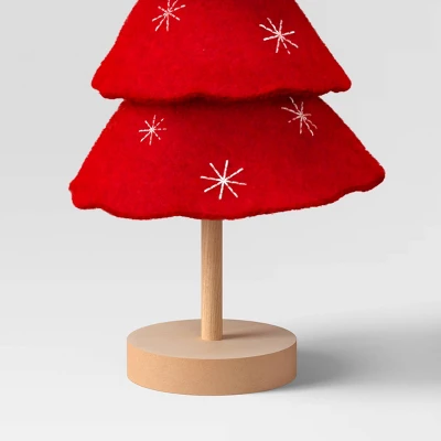 12" Christmas Three Layered Round Felt Tree Decor - Wondershop™ 4 12" Christmas Three Layered Round Felt Tree Decor - Wondershop™ - Image 2