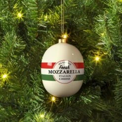 3" Christmas Glass Mozzarella Ornament - Wondershop™