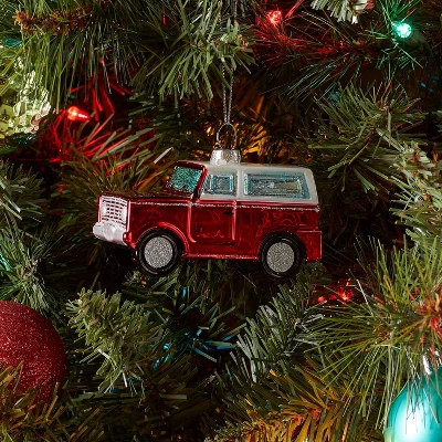 Glass SUV Christmas Tree Ornament Red - Wondershop™: Indoor Use, No Battery, 2.56" Height 3 Glass SUV Christmas Tree Ornament Red - Wondershop™: Indoor Use, No Battery, 2.56" Height