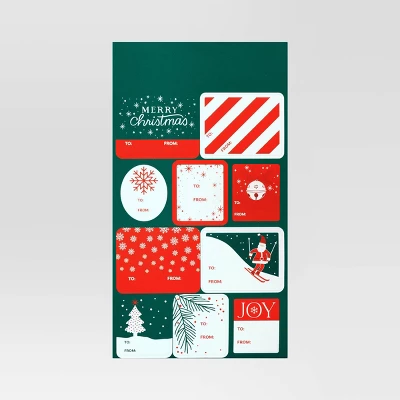 50ct Christmas Endcap Peel And Stick Gift Tags Red/Green/White - Wondershop™ 4 50ct Christmas Endcap Peel And Stick Gift Tags Red/Green/White - Wondershop™ - Image 2