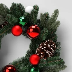 22" Pine Bough With Flocked Pinecones And Ornaments Artificial Christmas Wreath Green - Wondershop™ 5 22" Pine Bough With Flocked Pinecones And Ornaments Artificial Christmas Wreath Green - Wondershop™ -Old World Christmas GUEST 60b72404 f322 41c6 be05 cbe23b082dfc