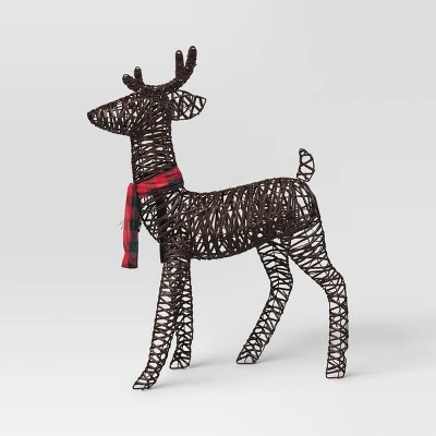 LED 45" Faux Rattan Buck Christmas Novelty Sculpture Light Warm White - Wondershop™ 4 LED 45" Faux Rattan Buck Christmas Novelty Sculpture Light Warm White - Wondershop™ - Image 2
