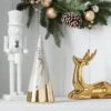12" Marbled Ceramic Cone Christmas Tree Figurine With Gold Accent - Wondershop™ Black/White -Old World Christmas GUEST 64ad54d5 1ba8 49de ac58 03fbfd500a00