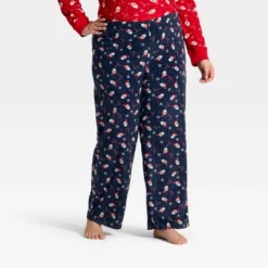 Women's Santa Print Microfleece Holiday Matching Family Pajama Pants - Wondershop™ Navy Blue -Old World Christmas GUEST 7385cb31 c4e3 4605 b220 2a87b1b2f5cb