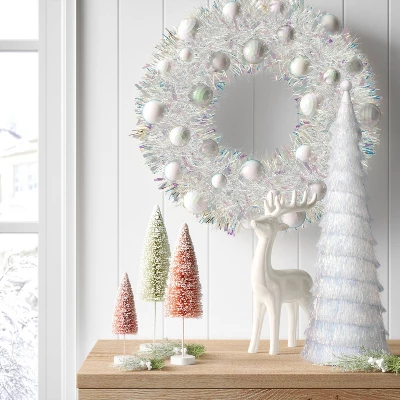 18" Christmas Tinsel Tree Decor Iridescent - Wondershop™ 3 18" Christmas Tinsel Tree Decor Iridescent - Wondershop™