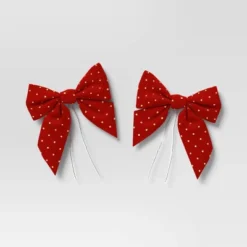 2ct Metallic Polka Dot Christmas Decorative Bow - Wondershop™ -Old World Christmas GUEST 7805a6cf 581e 4744 9c41 b6d1da4d13ed