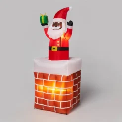 6' LED Animated Santa In Chimney Christmas Inflatable Decoration Red - Wondershop™: Festive Outdoor Display With Lights -Old World Christmas GUEST 794e75df 2e46 42e1 acf0 80e232431922