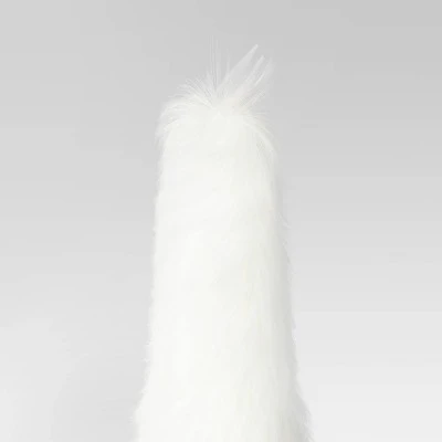 24" Faux Fur Christmas Tree Sculpture - Wondershop™ White 5 24" Faux Fur Christmas Tree Sculpture - Wondershop™ White - Image 3