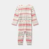 Baby "Let It Snow" Fair Isle Cozy Knit Holiday Matching Family Pajama Union Suit - Wondershop™ Cream -Old World Christmas GUEST 7df3bc35 268d 47eb 9cf4 717fccbb4010