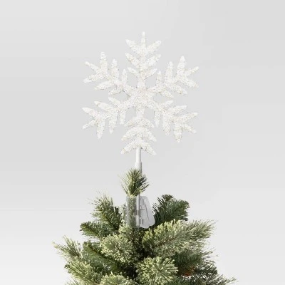13.5" Pre-lit Snowflake Christmas Warm White LED Lights Tree Topper - Wondershop™ 4 13.5" Pre-lit Snowflake Christmas Warm White LED Lights Tree Topper - Wondershop™ - Image 2