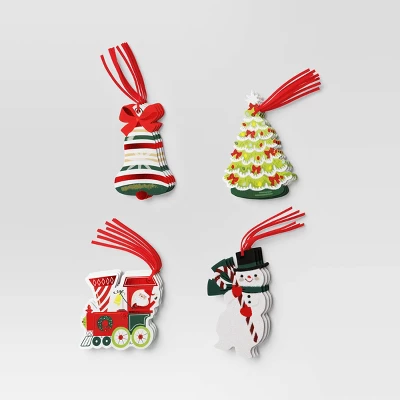 16ct Christmas Tie-On Gift Tags Bell/Tree/Snowman/Train - Wondershop™ 4 16ct Christmas Tie-On Gift Tags Bell/Tree/Snowman/Train - Wondershop™ - Image 2