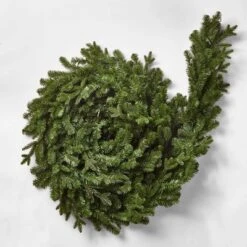 18ft Pre-lit Natural Artificial Christmas Garland Clear Lights - Wondershop™