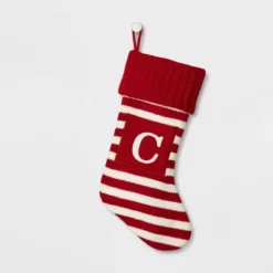 Knit Striped Monogram Christmas Stocking - Wondershop™ -Old World Christmas GUEST 87ef86a7 bb23 4370 bffb 8a9ad6c53c48