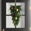 28" Decorated Pine Hanging Christmas Artificial Swag Green/Champagne Gold - Wondershop™ -Old World Christmas GUEST 88f57eb6 c0d1 4c8b 977b 6a9f93128099