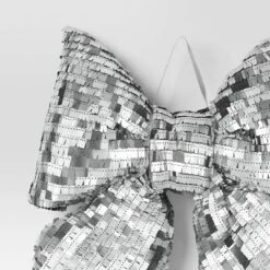 16" Christmas Jumbo Sequin Bow Wall Decor Silver - Wondershop™ -Old World Christmas GUEST 8a1a9f37 e73d 47bc a554 a619dc3f49b0