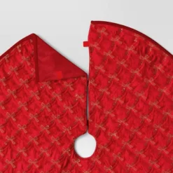 48" Christmas Embroidered Bow Velvet Tree Skirt Red - Wondershop™ -Old World Christmas GUEST 8f2b466c 3325 4c6c bd70 d84fd10cf88a