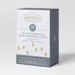 20ct LED Battery Operated Christmas Gingerbread Man Dew Drop Lights Warm White With Silver Wire - Wondershop™ 9 20ct LED Battery Operated Christmas Gingerbread Man Dew Drop Lights Warm White With Silver Wire - Wondershop™ -Old World Christmas GUEST 91616025 64c9 4452 a500 67181dab46f0