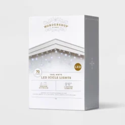 70ct LED Christmas Icicle Lights Cool White With White Wire - Wondershop™ -Old World Christmas GUEST 977853e4 a029 4f1b 84ad 140a6c9b00fc