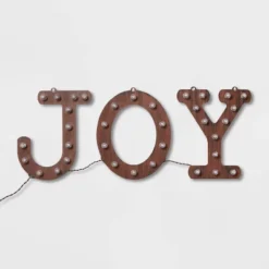 Hanging Lit 'JOY' Sign Brushed Bronze With Warm White Lights - Wondershop™ 7 Hanging Lit 'JOY' Sign Brushed Bronze With Warm White Lights - Wondershop™ -Old World Christmas GUEST 97ae30fd a11c 47c1 8915 1f1cf78aaf51