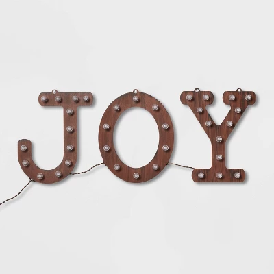 Hanging Lit 'JOY' Sign Brushed Bronze With Warm White Lights - Wondershop™ 5 Hanging Lit 'JOY' Sign Brushed Bronze With Warm White Lights - Wondershop™ - Image 3